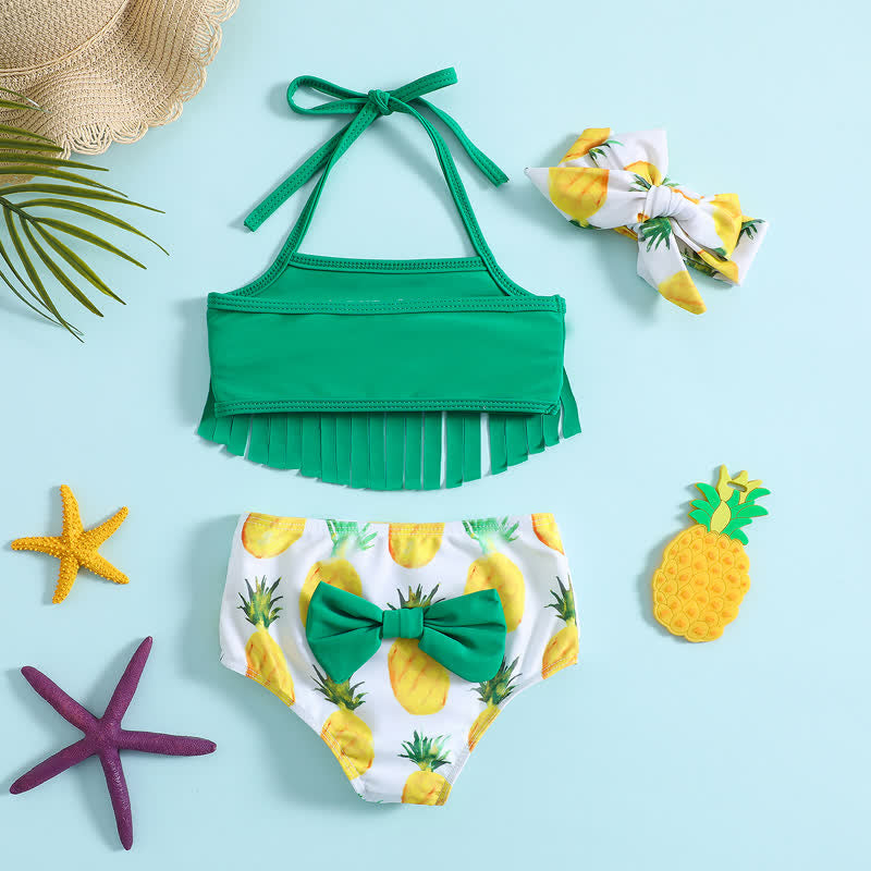 Baby 2-Piece Pineapple Swimwear with Headband