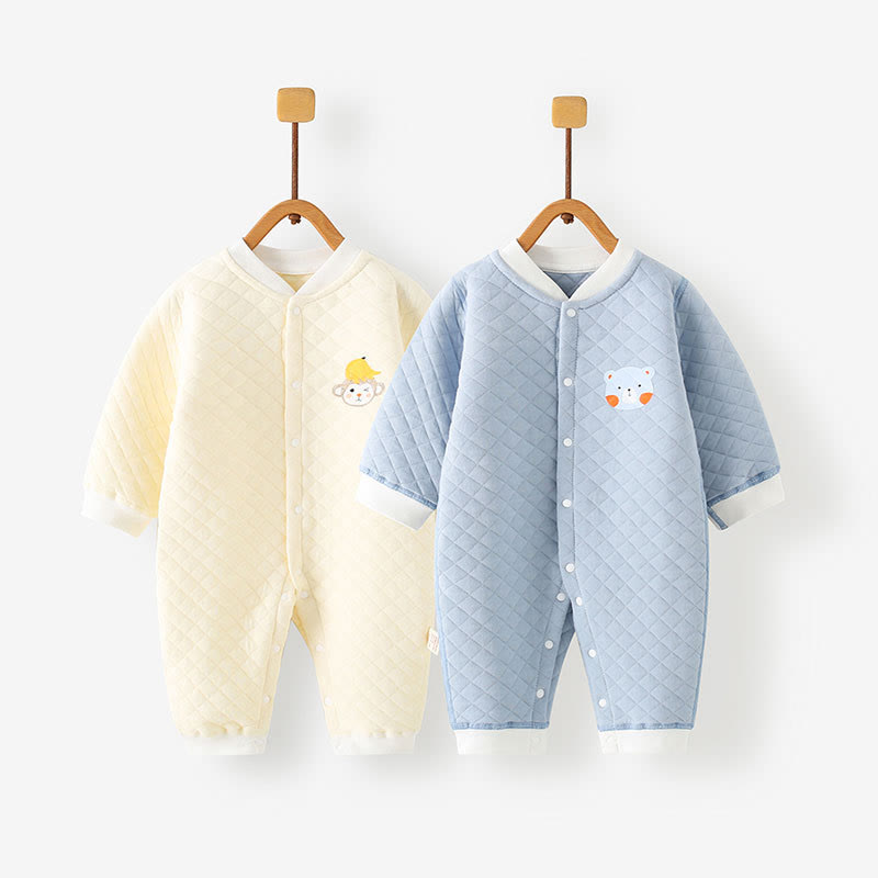 Newborn Baby Animal Thick Romper