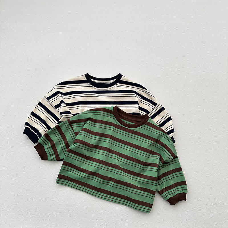 Toddler Boy Casual Striped Loose T-shirt