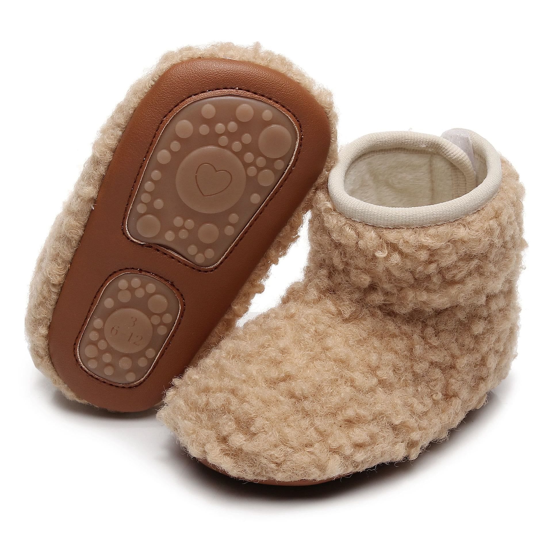 Baby Solid Color Pre-walker Fleece Boots