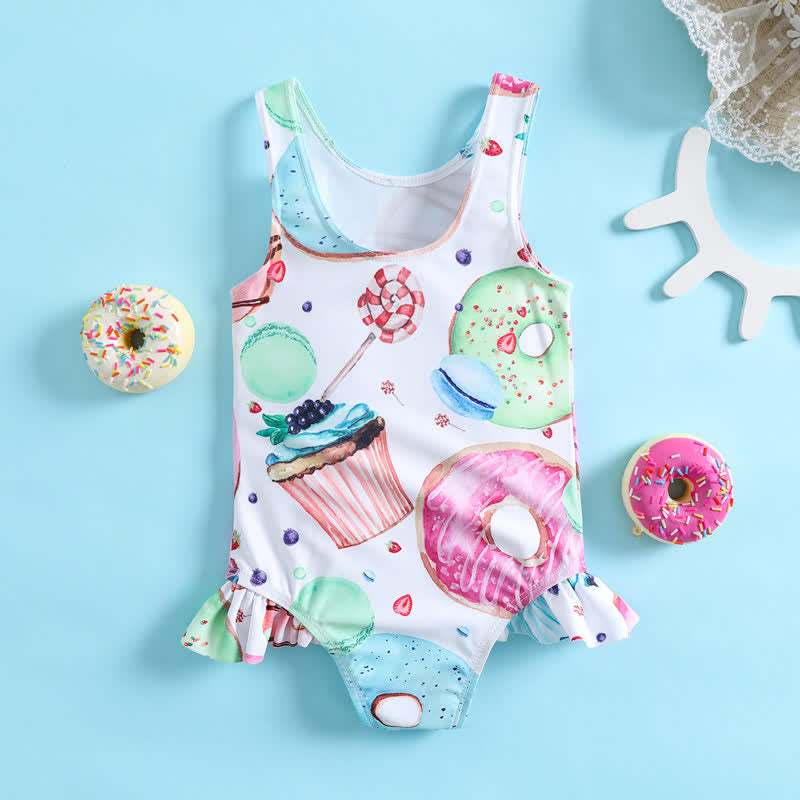 Baby Doughnut Lollipop White Swimwear