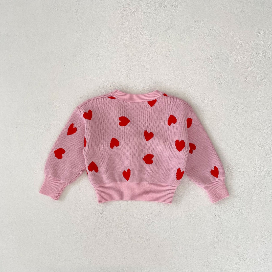 Baby Knitted V-neck Heart Cardigan