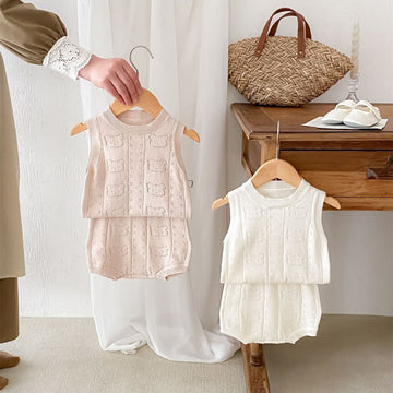 Baby 2-Piece Hollow Out Bear Set