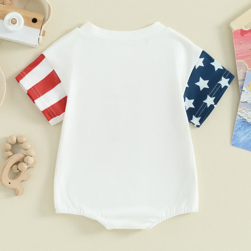 AMERICAN BABE Baby Star Striped Bodysuit