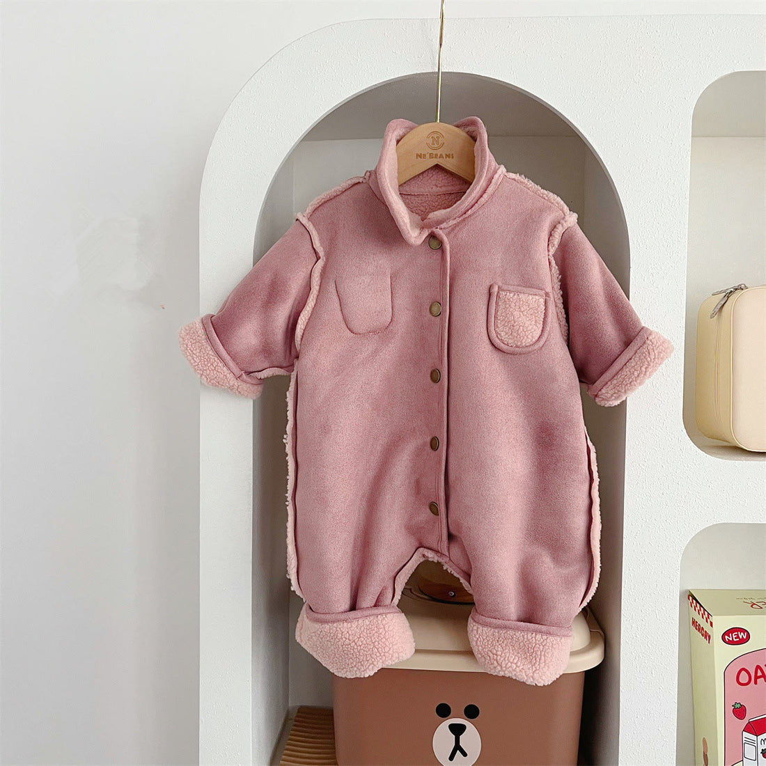 Baby Polo Reversible Fleece Romper