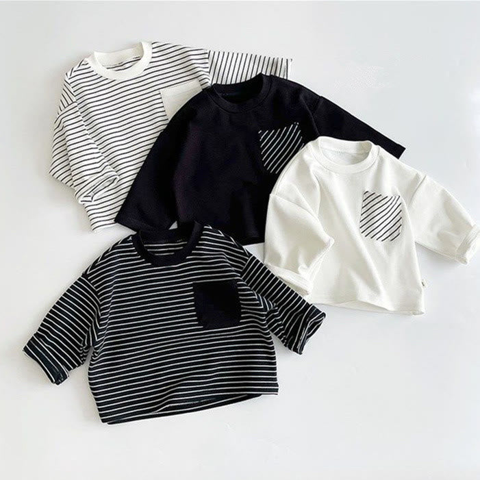 Toddler Casual Striped Soft T-shirt