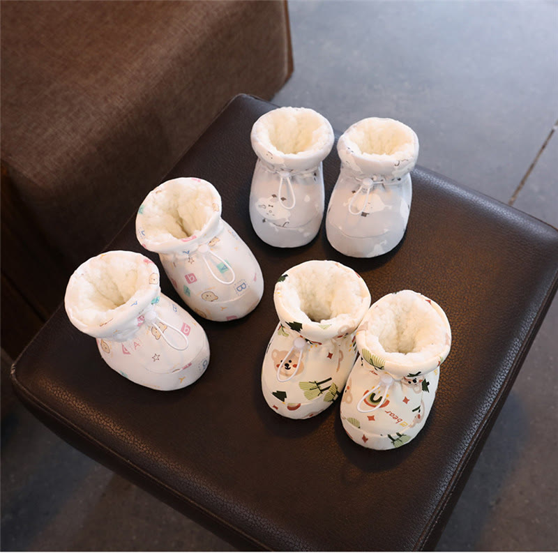 Baby Fleece Lined Animal Cloud Shoes