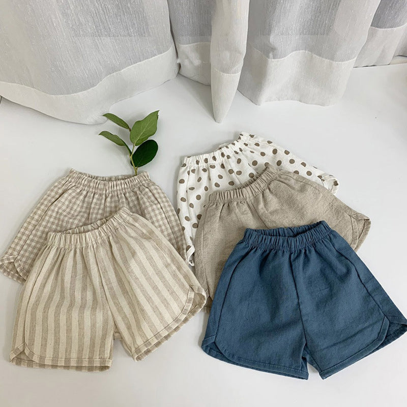 Baby Elastic Waistband Casual Shorts