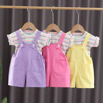 Toddler Girl 2-Piece Striped Bunny Set