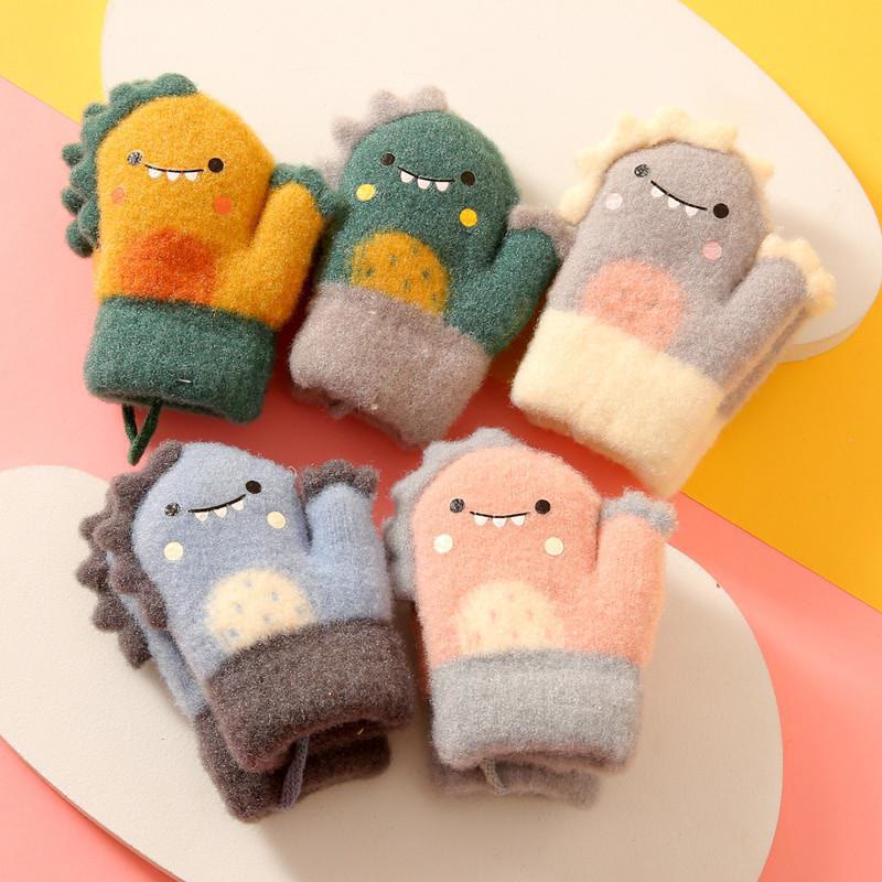 Baby Dino Fleece Mittens