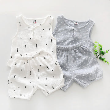 Baby Toddler Stars Trees Tank Top and Shorts Set