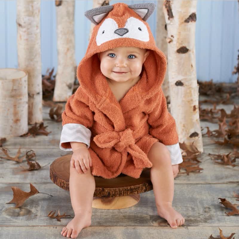 Baby Animal Bathrobe Hooded Towels