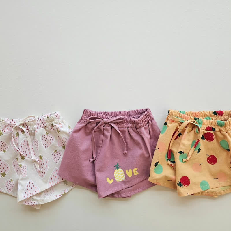 LOVE Toddler Girl Fruit Loose Shorts