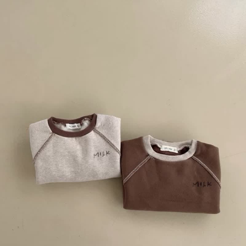 MILK Baby Thicken Contrast Color Sweatshirt