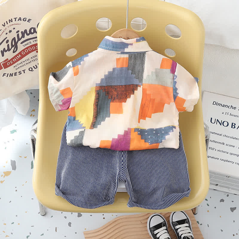 Baby Boy 2-Piece Polo Striped Set