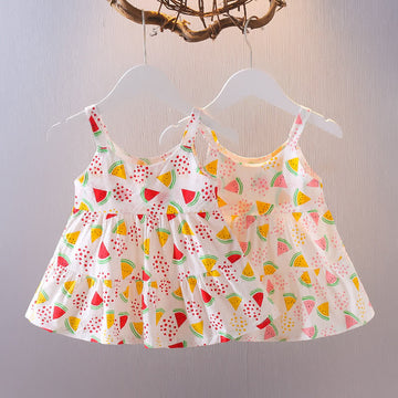 Baby Toddler Watermelon Dots Suspenders Dress