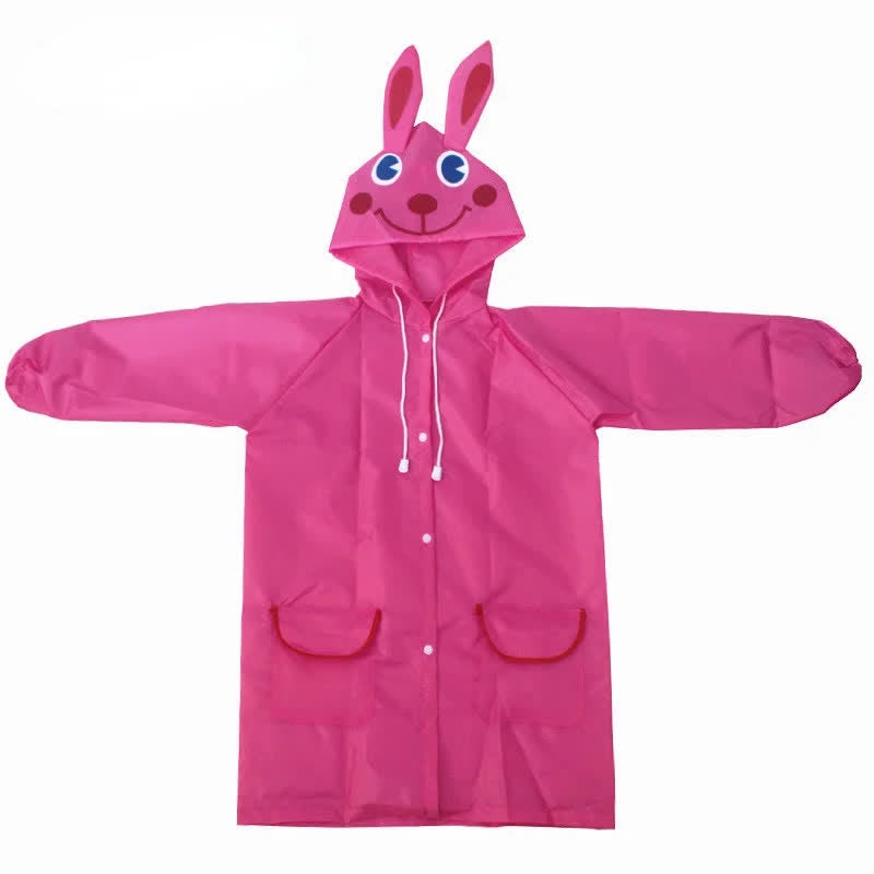 Toddler Waterproof Cartoon Hooded Raincoat