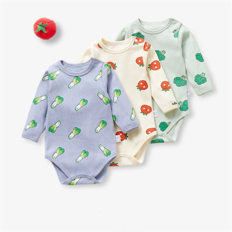 Baby Cartoon Vegetable Soft Bodysuit