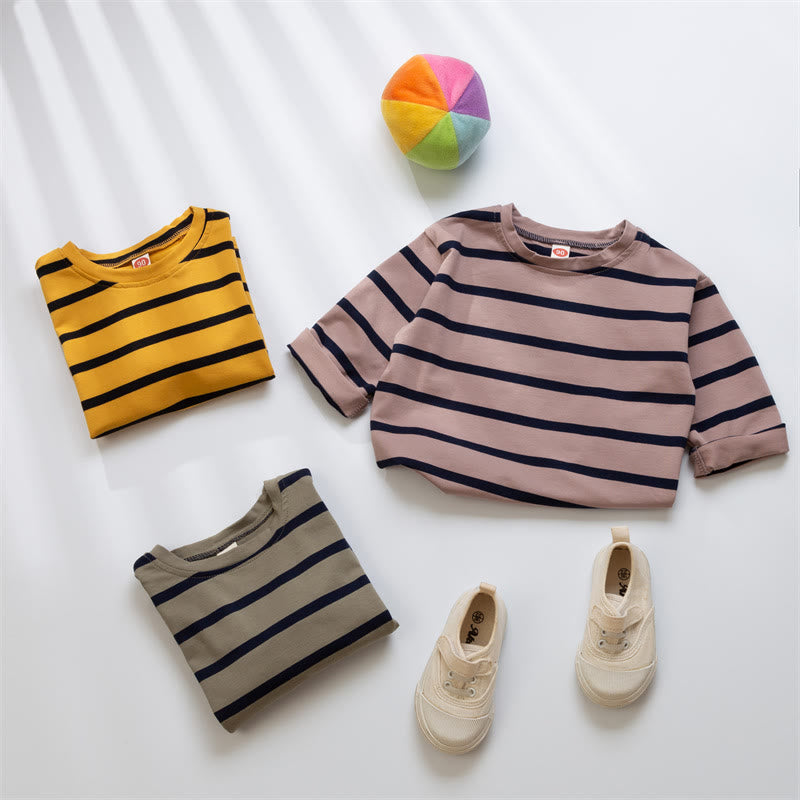 Toddler Casual Striped Soft T-shirt