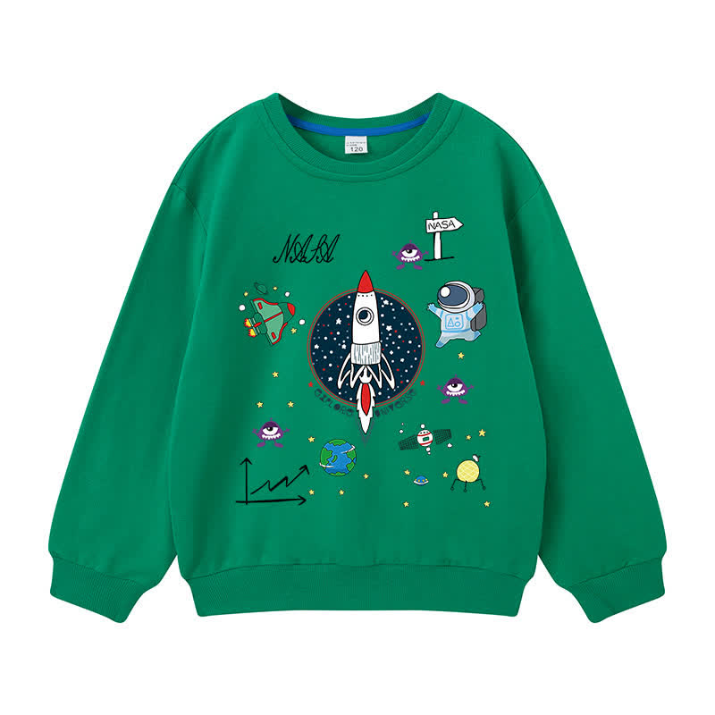 NASA Toddler Rocket Astronaut Aircraft Sweatshirt