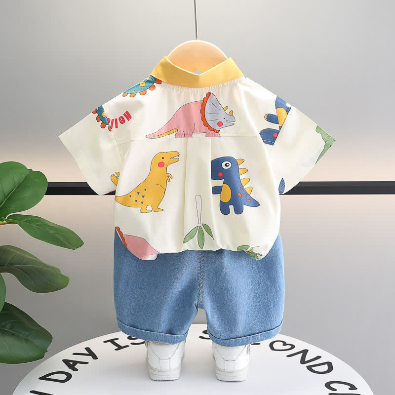 HELLO! Baby 2-Piece Dinosaur Denim Set