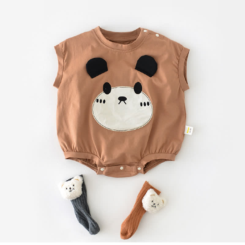 Baby Cartoon Cute Bear Brown Bodysuit