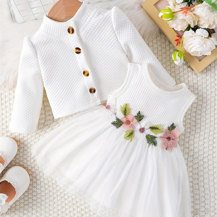 Baby Girl Sweet Flower Tulle Set