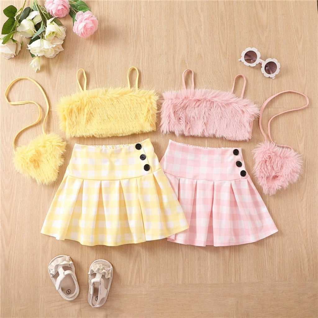 3-Piece Girls' Matching Set with Purse