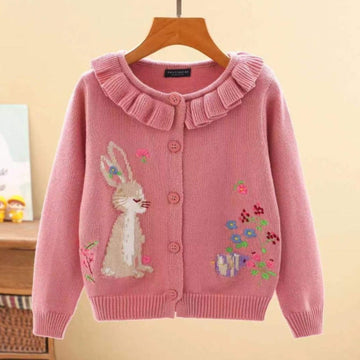 Knit Girls' Bunny Cardigan