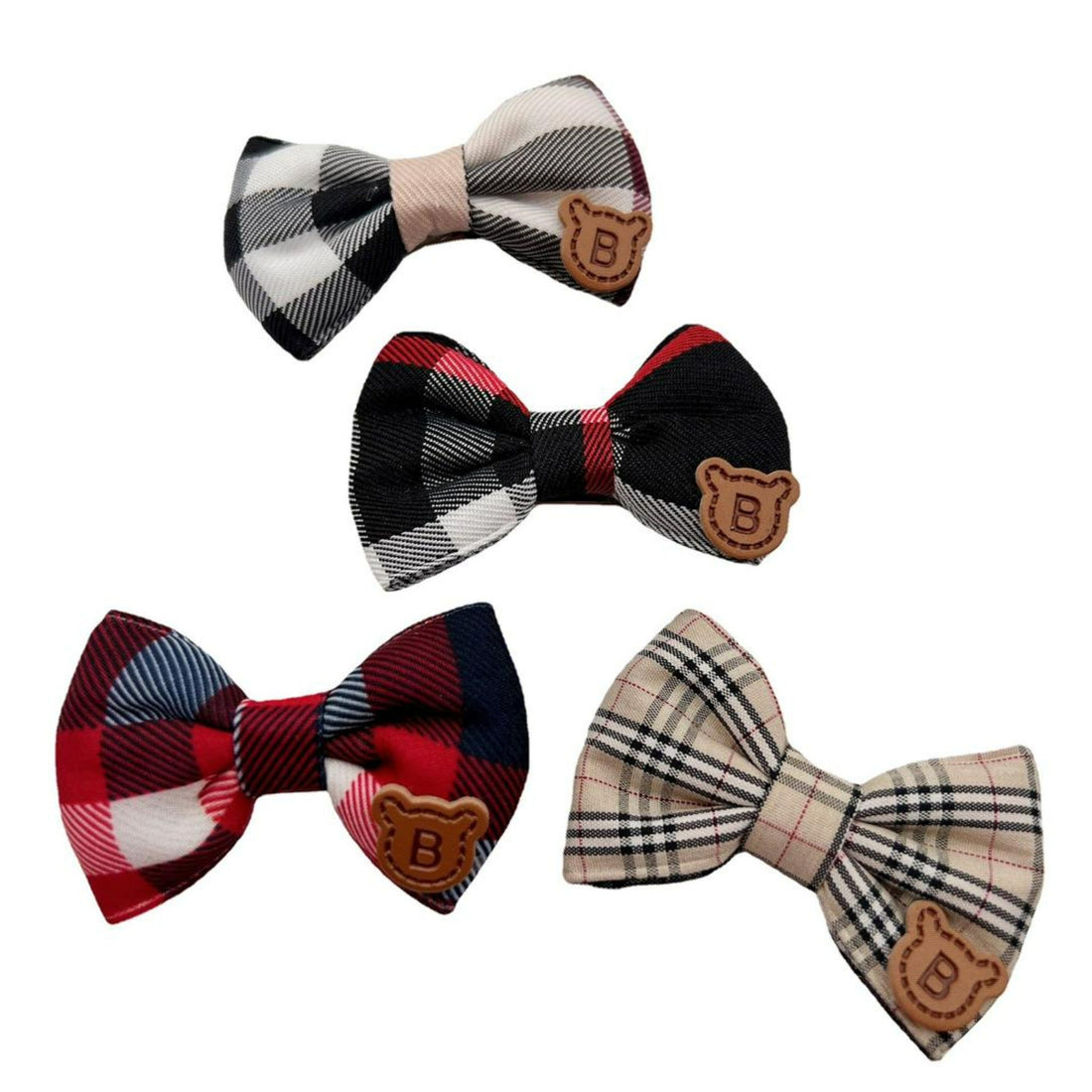 4-Piece Ribbon Bow Hair Clips