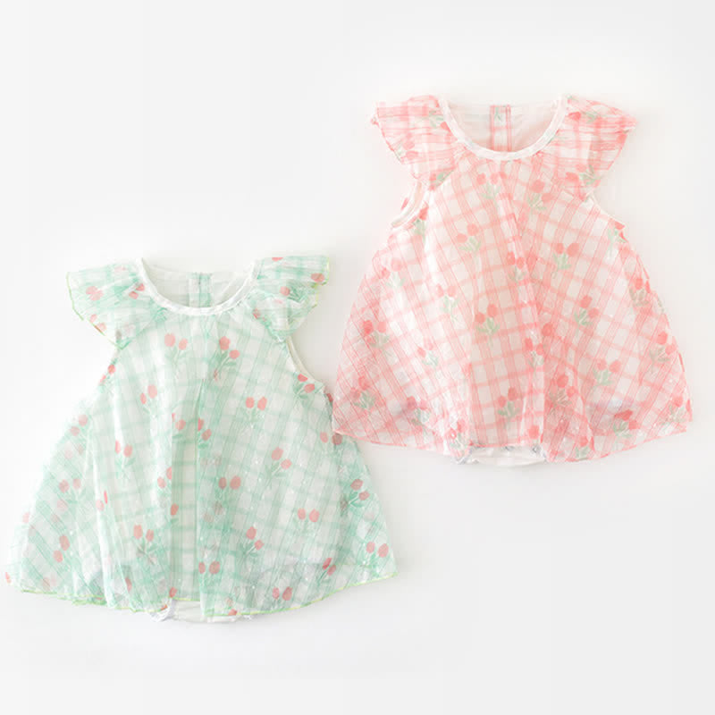 Baby Tulip Plaid Skirted Sweet Bodysuit