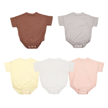 Baby Solid Color Simple Soft Bodysuit