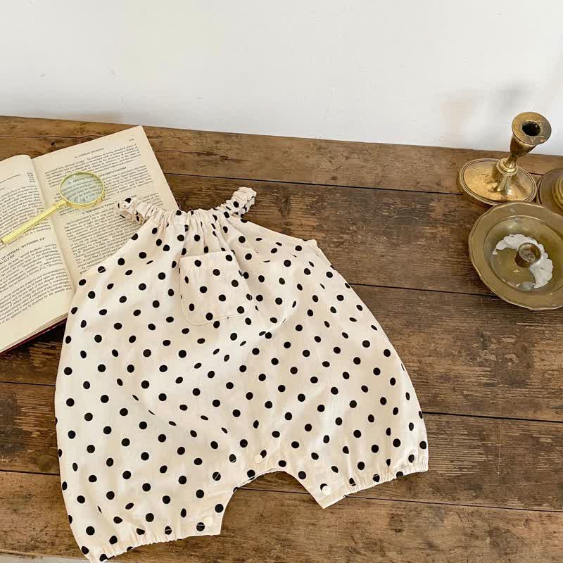 Baby Dot Bear Strap Romper