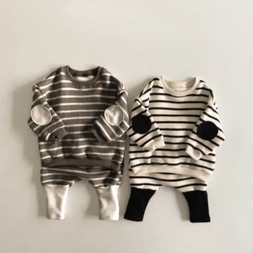 Baby 2-Piece Simple Striped Casual Set