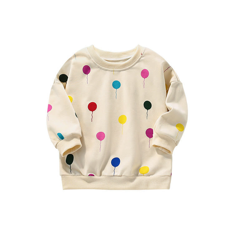 Toddler Multicolor Balloon Apricot Sweatshirt