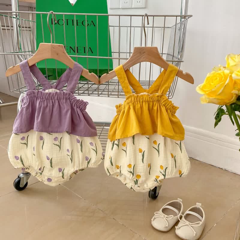 Baby Tulip Suspenders Sweet Bodysuit