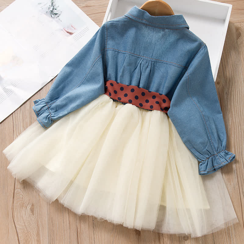 Toddler Girl Polo Denim Tulle Dress