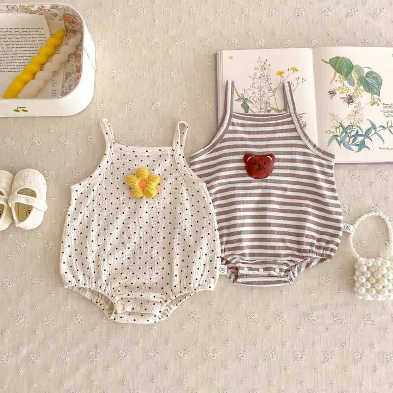 Baby 3D Bear Flower Lovely Bodysuit