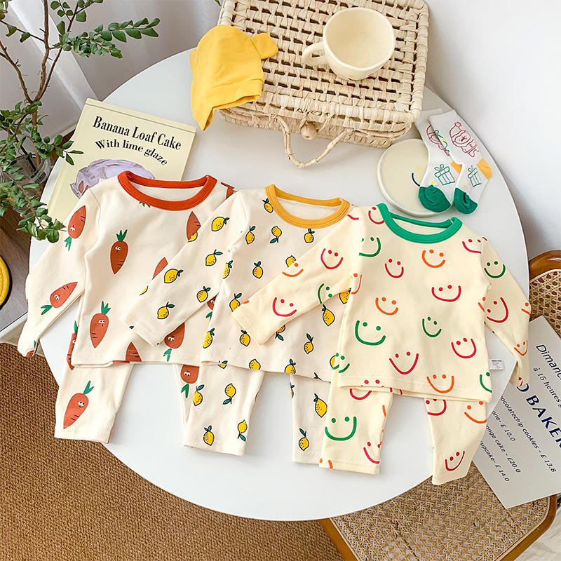 Baby Lemon Smile Face Pajamas Set