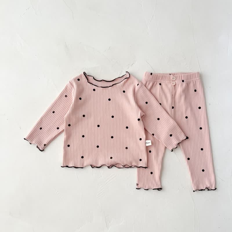 Baby Dots Heart Pajamas Set