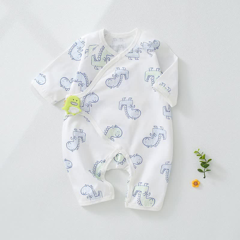 Baby Dinosaur Velcro Newborn Kimono Romper