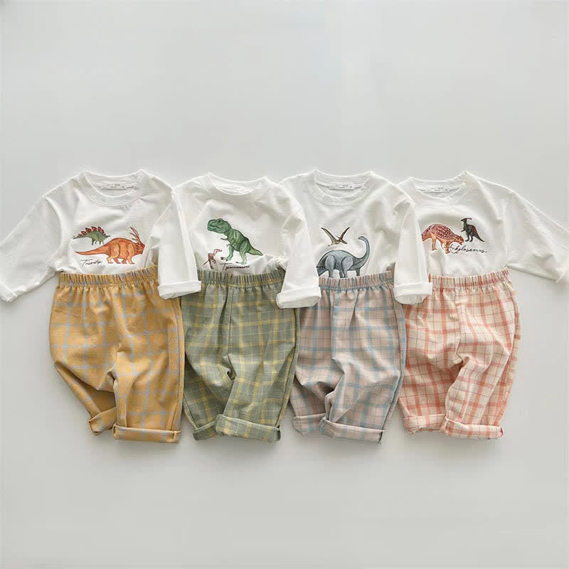 Baby Lovely Plaid Casual Pants