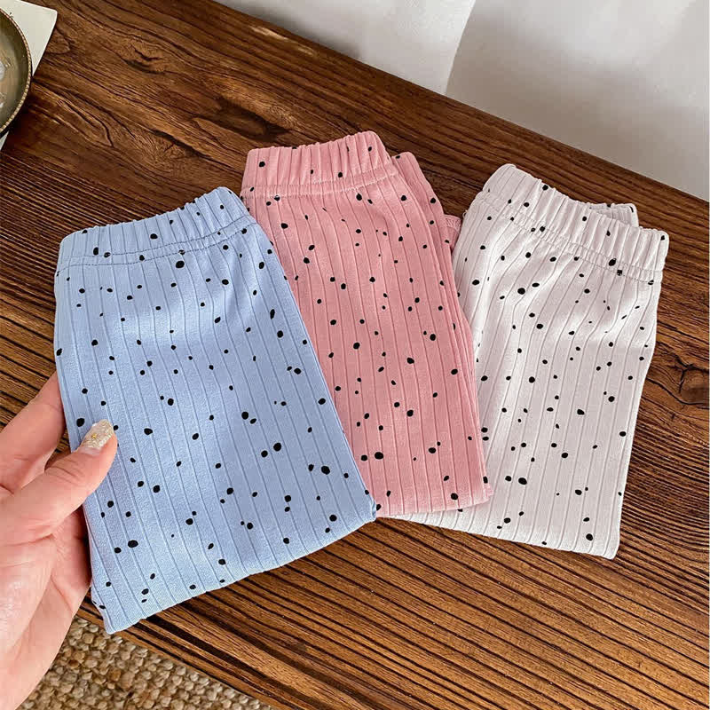 Baby Dots Soft Ribbed Pants