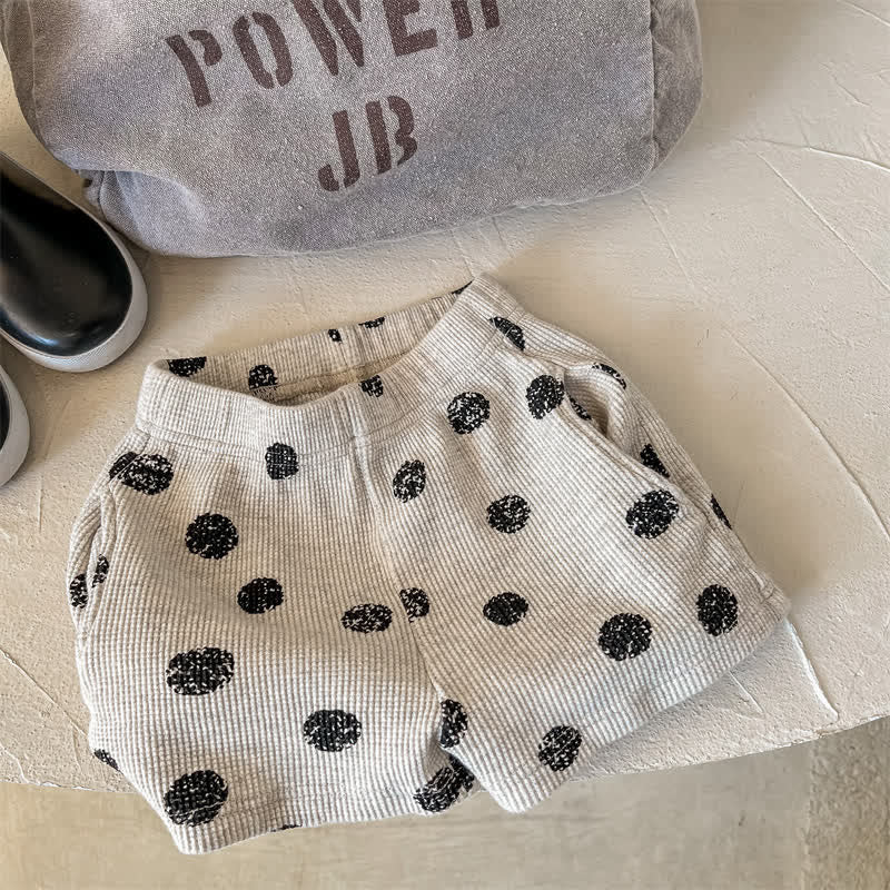 Toddler Waffle Polka Dot Shorts