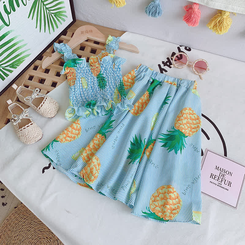 PINEAPPLE Toddler Girl 2-Piece Blue Set