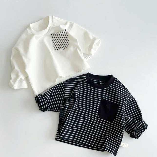 Toddler Casual Striped Soft T-shirt