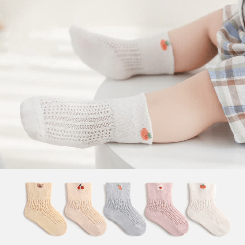 Baby Tomato Flower Bear Carrot Cherry Socks