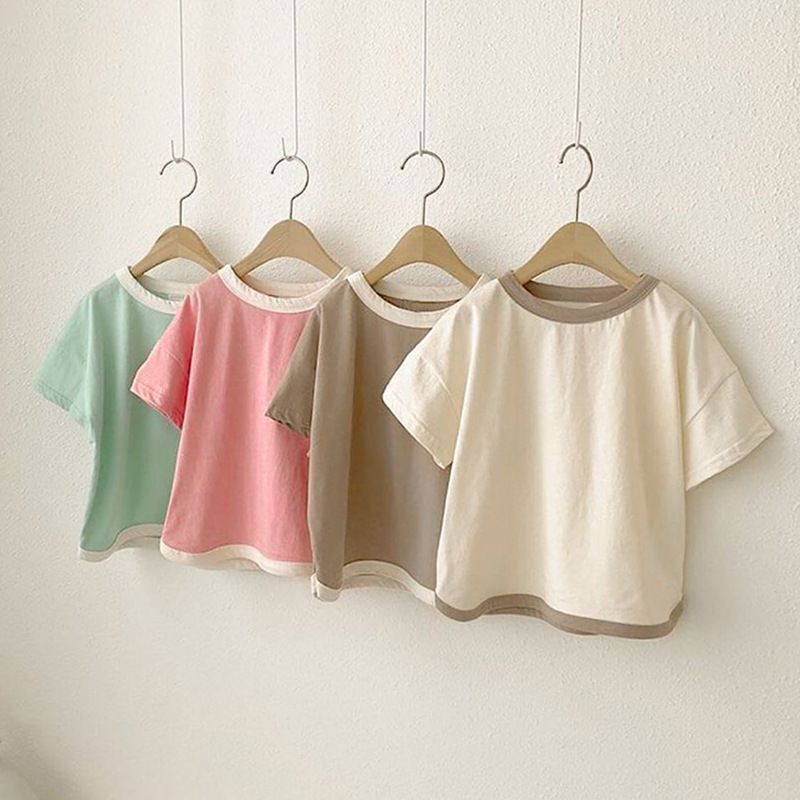 Baby Breathable Contrast Color T-Shirt