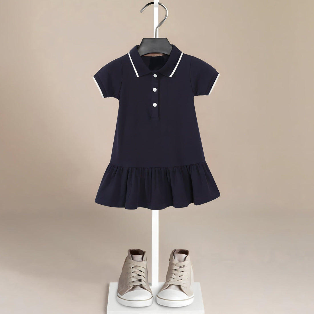 Two Colors Polo Dress