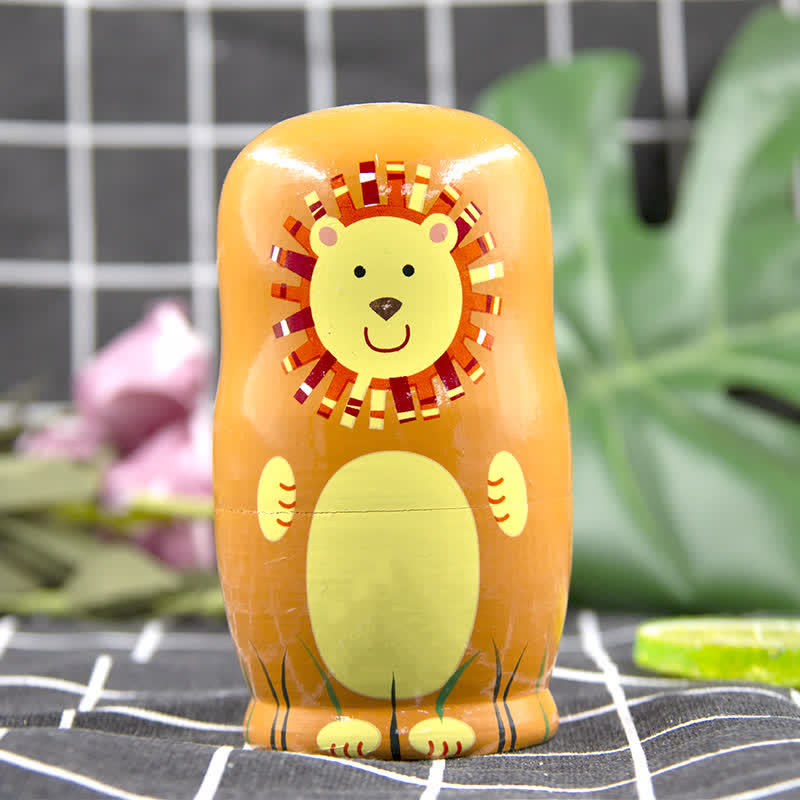 5 Pcs Animal Nesting Dolls